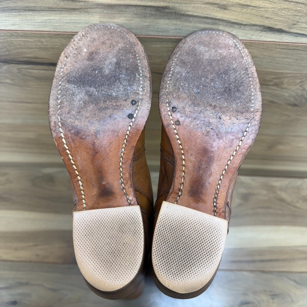 Frye Cognac Tan Leather Knee-High Riding Boots - Picture 11 of 14
